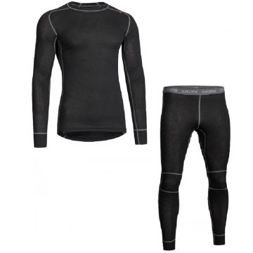 Odin thermo onder- Shirt LM en broek zwart