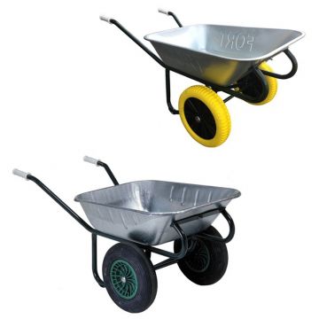 Fort Verzinkte Kruiwagen met 2 wielen (90 liter)