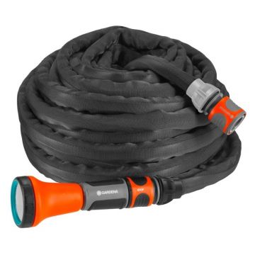 Gardena Textielslang Liano met broes (15m)