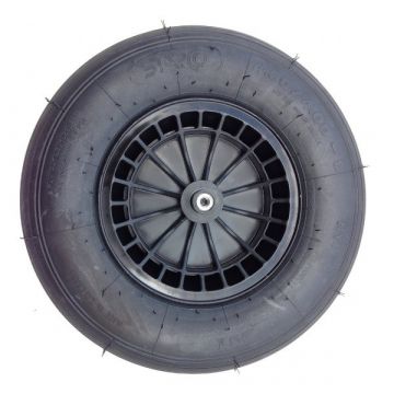 Kruiwagenwiel met kunststof velg (4,80/4,00x8, 2ply)(Zwart)