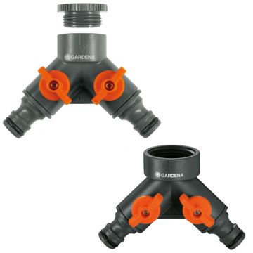 Gardena 2-weg ventiel 26,5mm (3/4")