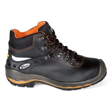 Grisport Hoge Werkschoenen met Kr.neus (zwart/oranje)