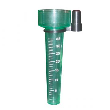 Regenmeter met stokhouder