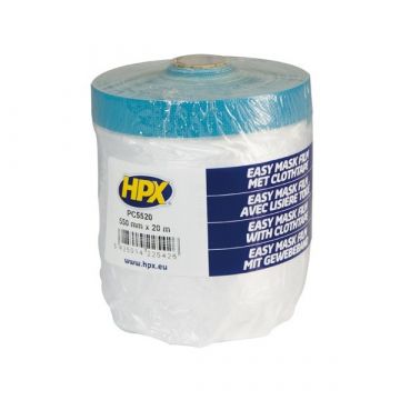 HPX Statische afdekfolie + afplakband (55cm x 20m)