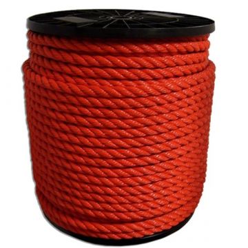 Polyethyleen touw 200m (oranje)