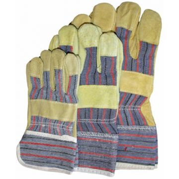 Cowsplitlederen Handschoenen (geel)