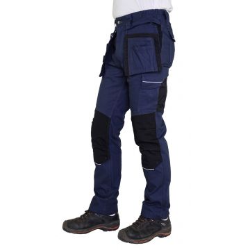 Storvik Tim Stretch-Werkbroek met Kniezakken (blauw)