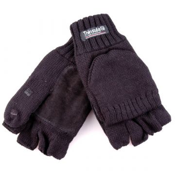 Handschoen mof/flap (zwart)