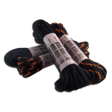 Veters Rond 110 cm (Zwart/Oranje)