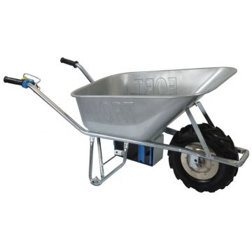 Fort E-Powerbarrow 100L gegalvaniseerd staal (met Li-ion accu)