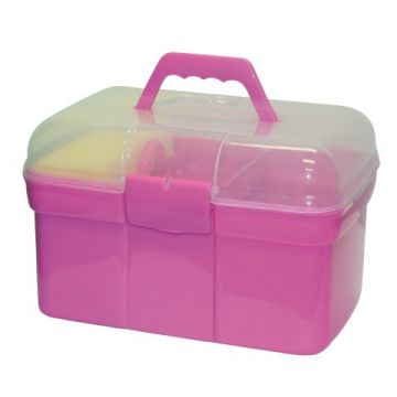 Poetsbox kinderen met inhoud 8-delig roze