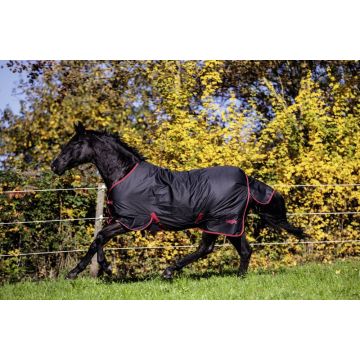 RugBe Outdoor paardendeken (zwart/rood)