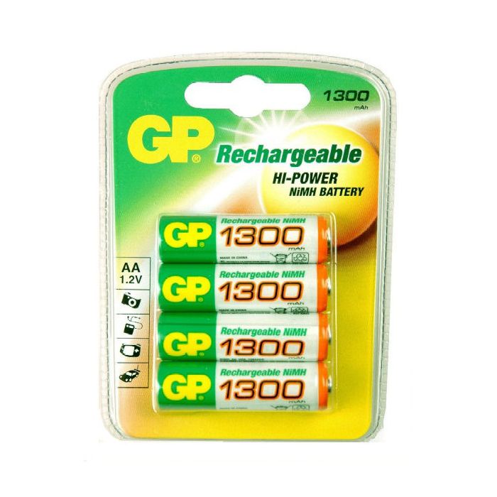 Batterij oplaadbaar GP-AA- 1300mAH x4st main product photo
