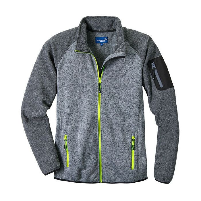 TWENG gebreid werkvest grijs/zwart gemeleerd main product photo