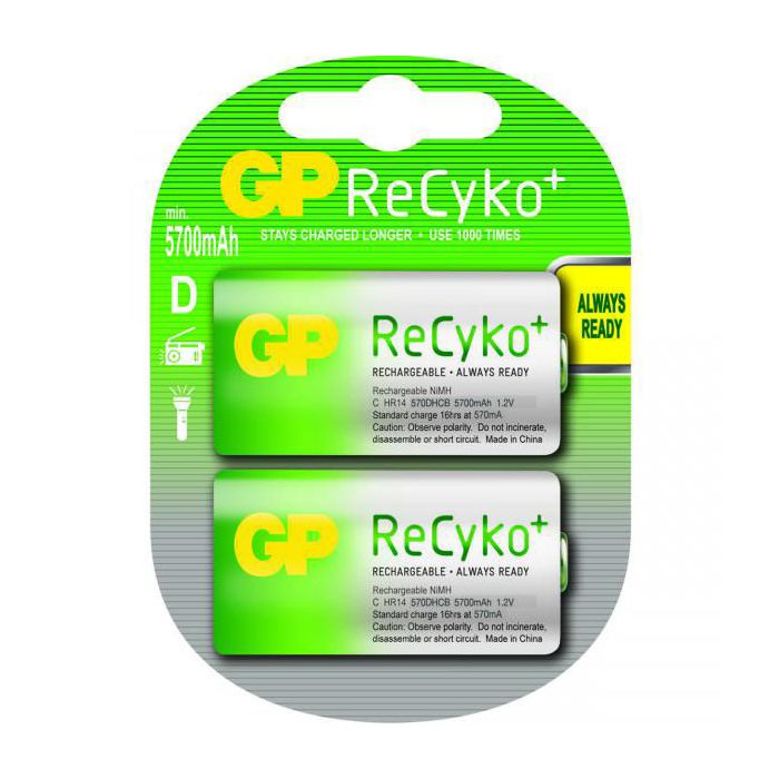 Batterij oplaadbaar GP ReCyKo+ D- x2st main product photo