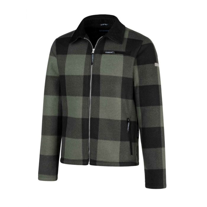 Houthakkers Fleecevest London Groen blok, teddygevoerd main product photo