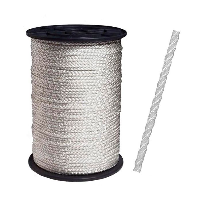 Distilleren kader Zware vrachtwagen Nylon Touw Geslagen (wit)