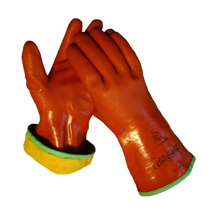 Cama-iso PVC gevoerde handschoenen (rood) main product photo
