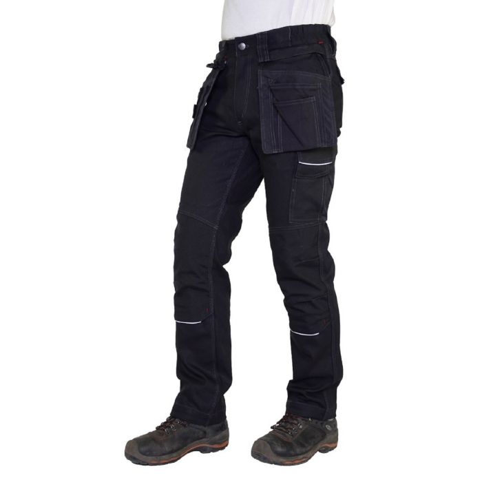 Misbruik of emulsie Storvik Tim Stretch-Werkbroek met Kniezakken (zwart) | Goedkoop