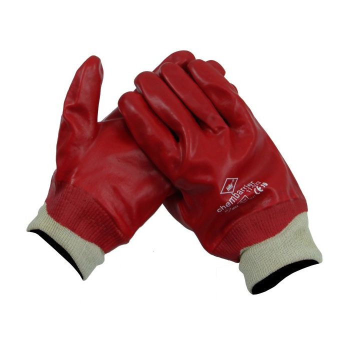 PVC handschoen met tricotboord main product photo