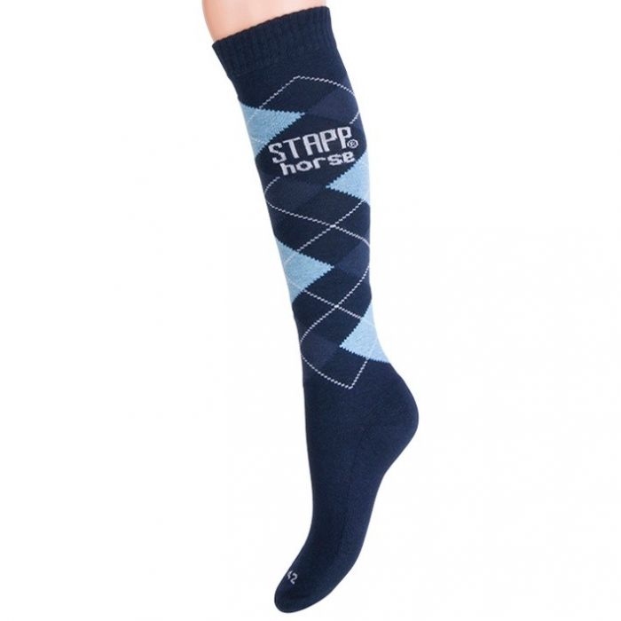 Ruit Stapp Horse Sok (marine/li.blauw/jeans) main product photo